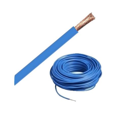 Bobine de fil H07VK 10 mm² - Bleu - 100 mètres