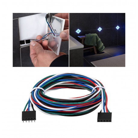 LumiTiles Cables Multi Colour 1x195cm 12V Noir plastique