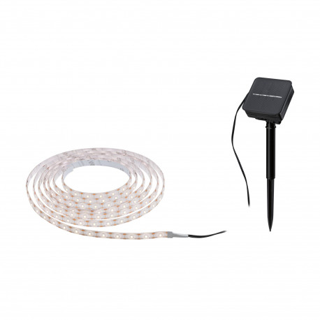 Strip LED solaire avec détecteur Paulmann - 3m - 2700K - IP44 - 60Led/m - 1.2V