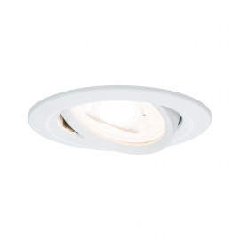 Spot encastré orientable Nova Paulmann - Rond - 35W max - GU10 - IP23 - Blanc