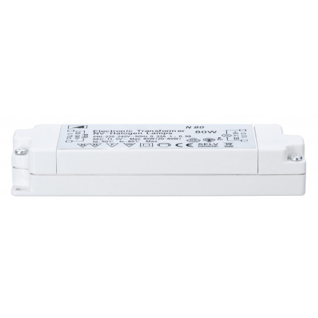 Transformateur électronique Nice Price VDE Paulmann - 20-80W - 230/12V - 80VA - Blanc