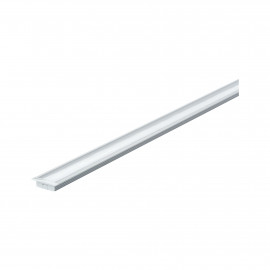 Profilé en U à encastrer pour ruban LED Paulmann - Diffuseur satiné - 1m - Aluminium