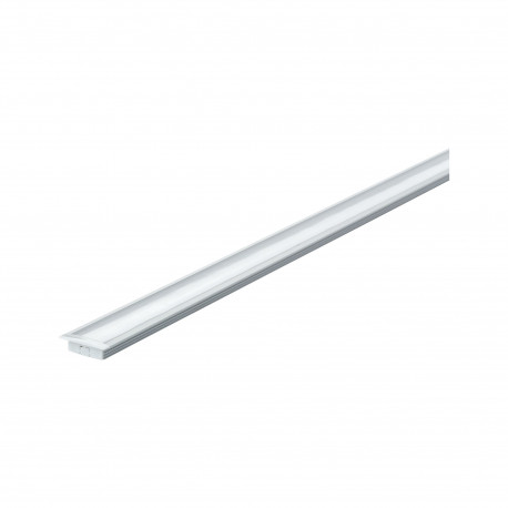 Profilé en U à encastrer pour ruban LED Paulmann - Diffuseur satiné - 1m - Aluminium