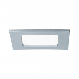 Panneau LED encastré Quality Panel Paulmann - Carré - 6W - 4000K - 115x115mm - IP44 - Chrome