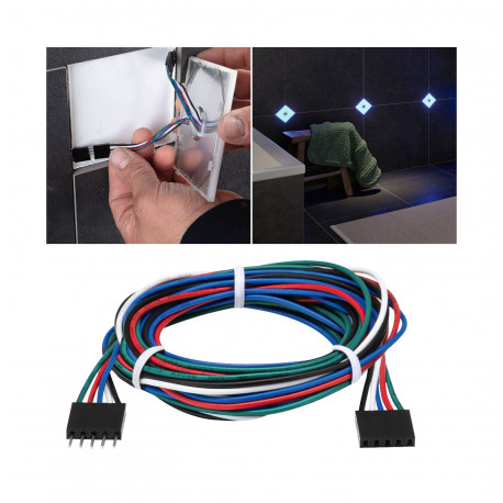 LumiTiles Cables Multi Colour 1x130cm 12V Noir plastique
