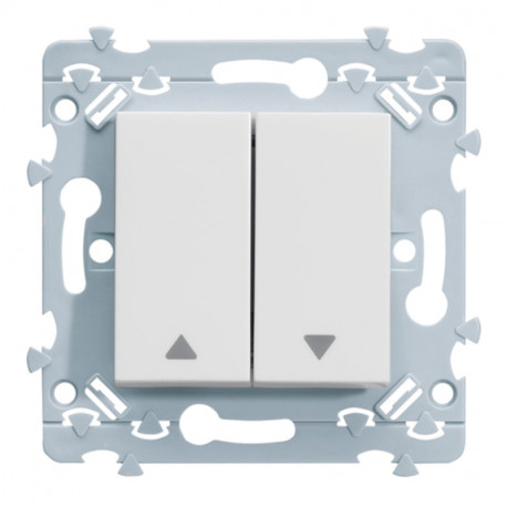 Commande double touche Volet roulant Essensya Hager - Blanc - 10A