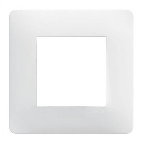 Plaque Essensya Hager - 1 poste - Blanc - Horizontale ou verticale