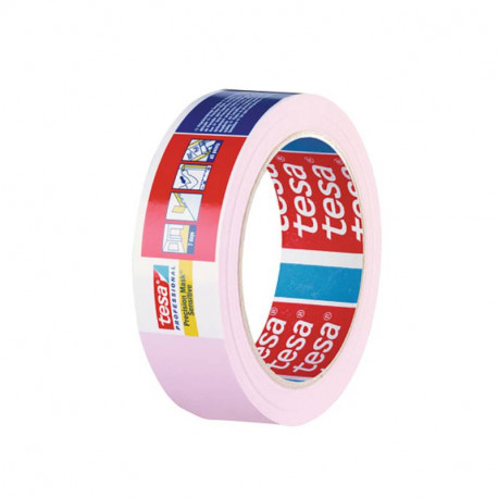 Ruban de masquage TESA - Papier extra-fin - 19mm x 50m - Rose