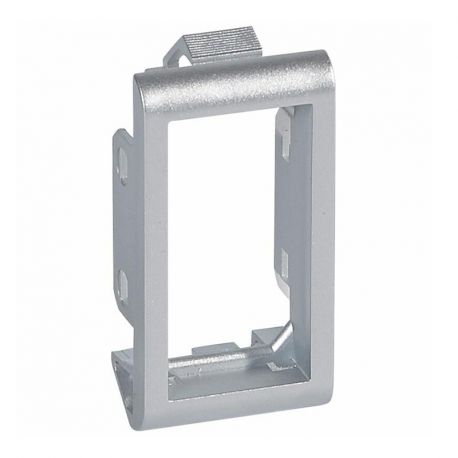 Support plaque étroit aluminium - 1 module - Pour parois minces
