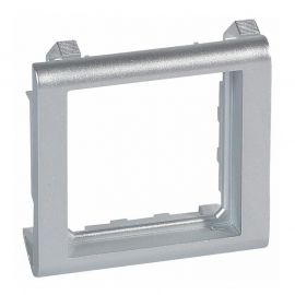 Support plaque aluminium - 2 modules - Pour parois minces