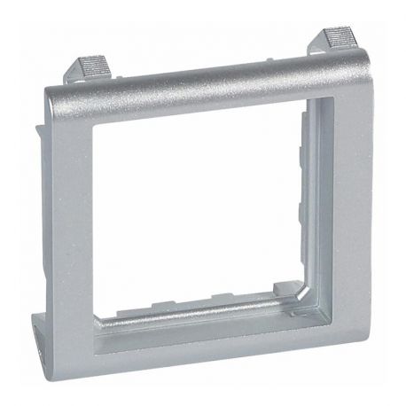 Support plaque aluminium - 2 modules - Pour parois minces