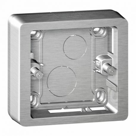 Cadre compatible Mosaic Céliane et Soliroc - 1 poste - Titane