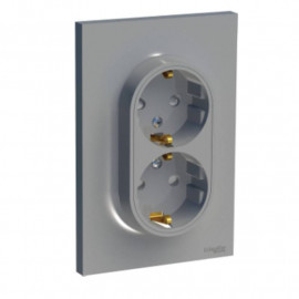 S530057 | Schneider Electric Odace 2011 Grey, White Plug Socket, 2P + E
