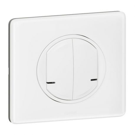 Interrupteur filaire double connecté Céliane with Netatmo Legrand - Blanc - 2X250w