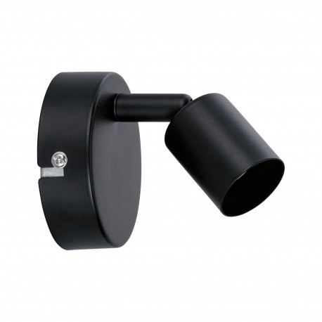 Spot orientable 1 flamme Carolina Paulmann - 1x10W max - GU10 - Noir mat - Sans ampoule