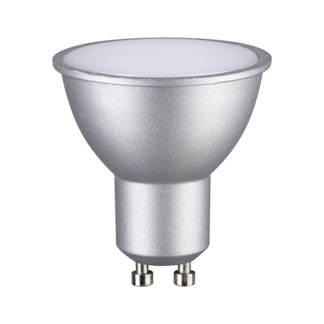 Ampoule réflecteur LED Paulmann - GU10 - 5.7W - 2700K - 230V - Chrome - Non dimmable