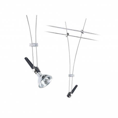 Système Câble Light&Easy Spot Comet Paulmann - 50W max - GU5,3 - Dimmable - Chromé