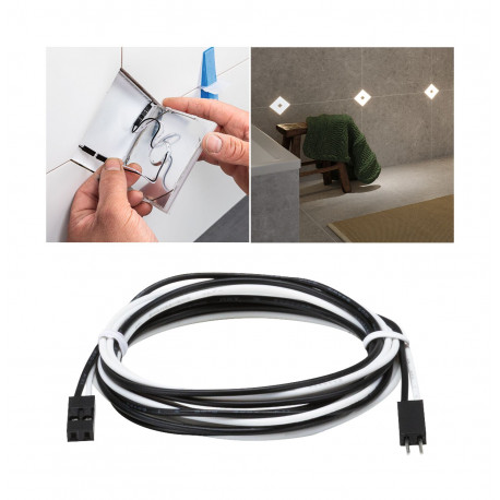 LumiTiles Cables Single Colour 1x130cm 12V Noir plastique