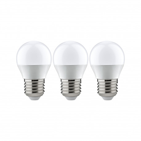 Pack de 3 LED sphé 5,5W E27 230V 2700K