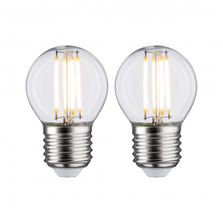 LED fil sphérique x2 470lm E27 2700K Clair 5W 230V