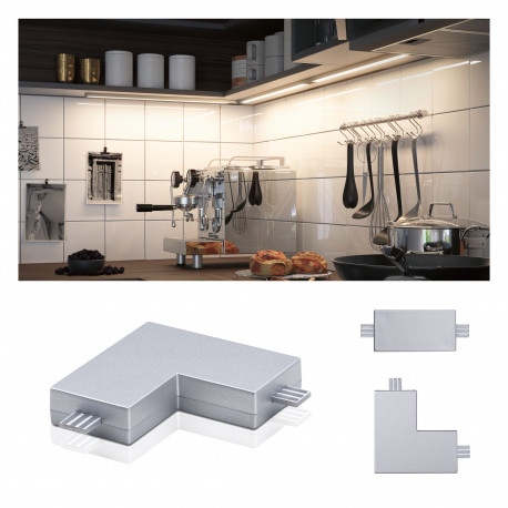 Connecteur d'angle Barre Clever Connect Paulmann - Chrome mat