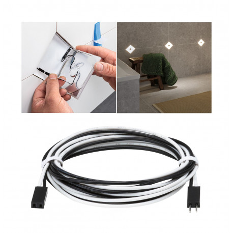 LumiTiles Cables Single Colour 1x65cm 12V Noir plastique