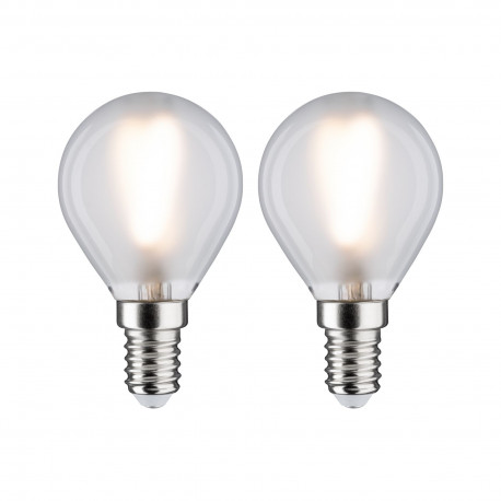 LED fil sphérique x2 250lm E14 2700K dépoli 3W 230V