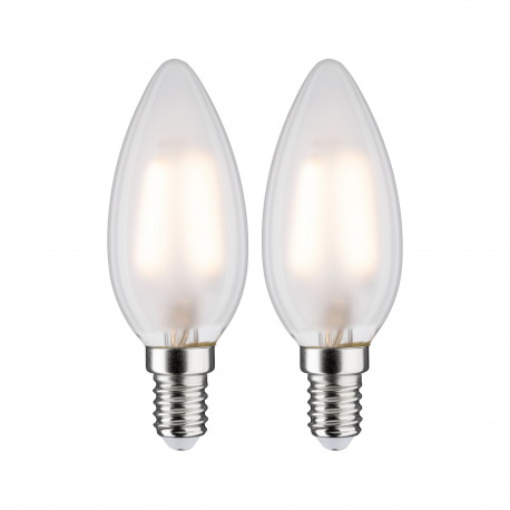 LED filament flamme x2 250lm E14 2700K dépoli 3W 230V