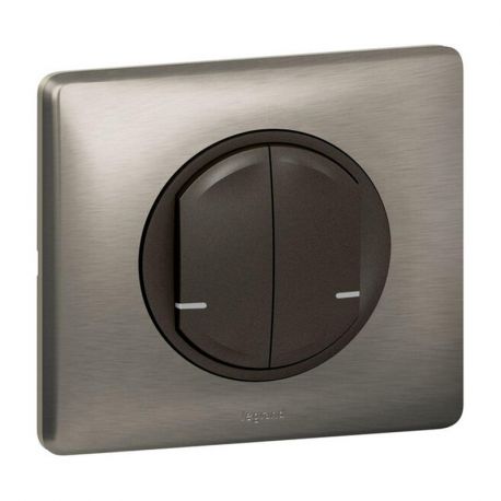 Interrupteur filaire double connecté Céliane with Netatmo Legrand - 2x250W - Tungstène - Complet
