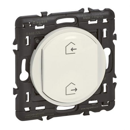 Commande sans fil sans pile Départ/Arrivée Legrand - Self-e Céliane with Netatmo - Enjoliveur blanc