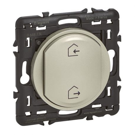 Commande sans fil sans pile Départ/Arrivée Legrand - Self-e Céliane with Netatmo - Enjoliveur Titane