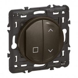 Commande sans fil sans pile pour volets roulants connectés Legrand - Self-e Céliane with Netatmo - Enjoliveur graphite