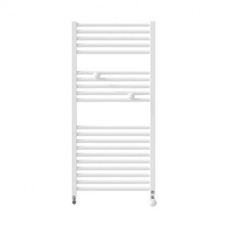 Sèche-serviettes eau chaude Riva 4 Thermor - Blanc brillant - 487W - Raccordements sur collecteurs