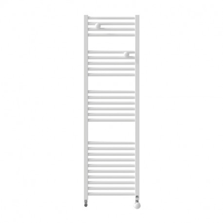 Sèche-serviettes eau chaude étroit Riva 4 Thermor - Blanc brillant - 500W - Raccordements sur collecteurs