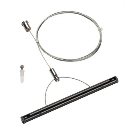 Kit de suspension Tenseo SLV - Pour système de câble T.B.T - 2m - Noir