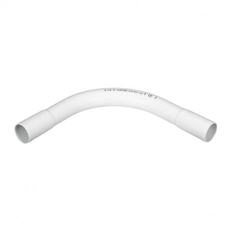 Coude 90° pour tube Mureva - Blanc - Diamètre 25mm