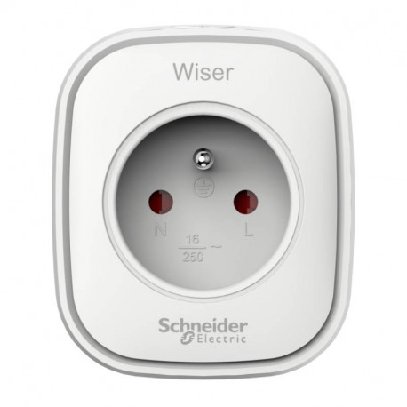 Prise connectée Wiser Schneider Electric - répéteur ZigBee - 13A