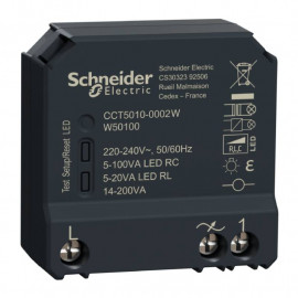 Micromodule encastré pour variateur de lumière Wiser - 10AX - Zigbee - Gris foncé