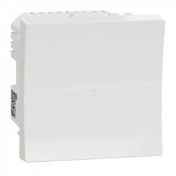 Bouton-poussoir NO Unica Wiser - 2 modules - 10A - Zigbee - Blanc