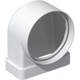 Coude mixte rectangulaire CDM pour conduit PVC Rigide - Extra-plat 40 x 110 mm