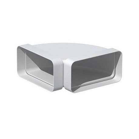 Coude horizontal rectangulaire CHR pour conduit PVC Rigide - Extra-plat 40 x 110mm