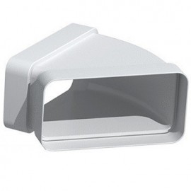 Coude horizontal rectangulaire CHM pour conduit PVC rigide - Extra-plat 55 x 220 mm