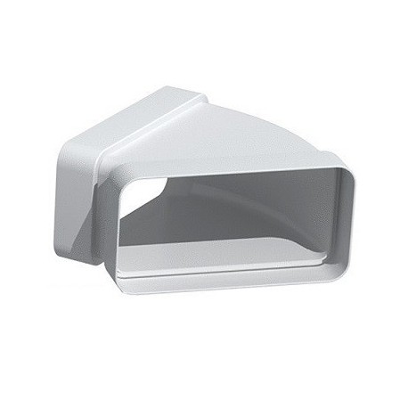 Coude horizontal rectangulaire CHM pour conduit PVC rigide - Extra-plat 55 x 220 mm