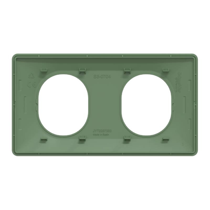 Double Plaque Legrand Sagane Xelio - Laqué Vert, 2 Prises Horizontales - Neuf Pour Rénovation électrique !