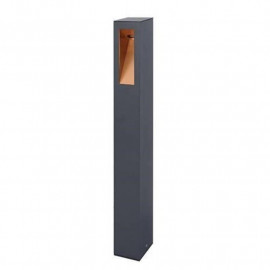 Borne LED rectangulaire AMONT Indigo - 7W - 3000K - IP54 - Anthracite/ Doré
