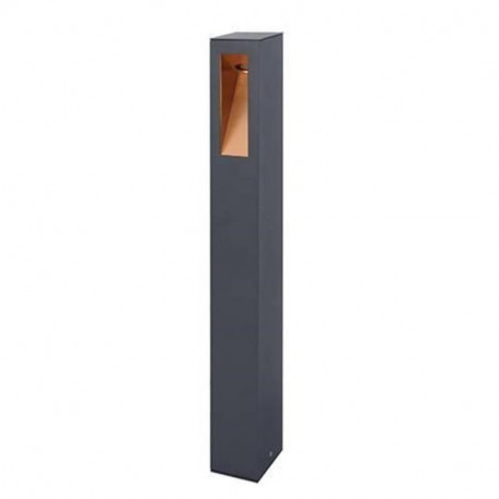 Borne LED rectangulaire AMONT Indigo - 7W - 3000K - IP54 - Anthracite/ Doré