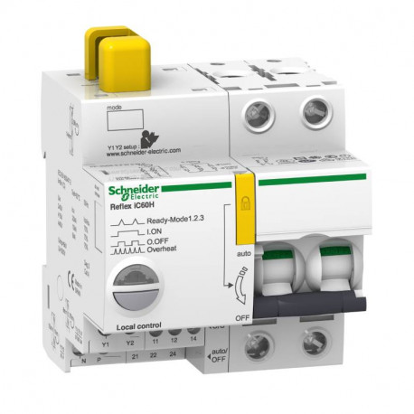 Disjoncteur à commande intégrée Acti 9 Reflex IC60H Schneider Electric - Avec interface Ti24 - 16A - 2P - Courbe C