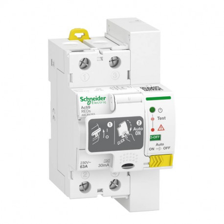 Interrupteur différentiel Acti9 REDs Schneider Electric - 2P - 63A - 30mA - Type A