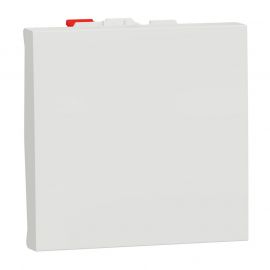 Bouton-poussoir NO Unica - 2 modules - 10A - Blanc