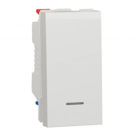 Va-et-vient avec voyant Unica - 1 module - 10AX - Blanc